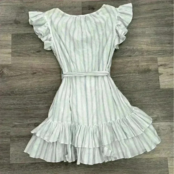 REBECCA TAYLOR
Sleeveless Stripe Ruffle Dress Size 8 - Picture 6 of 7